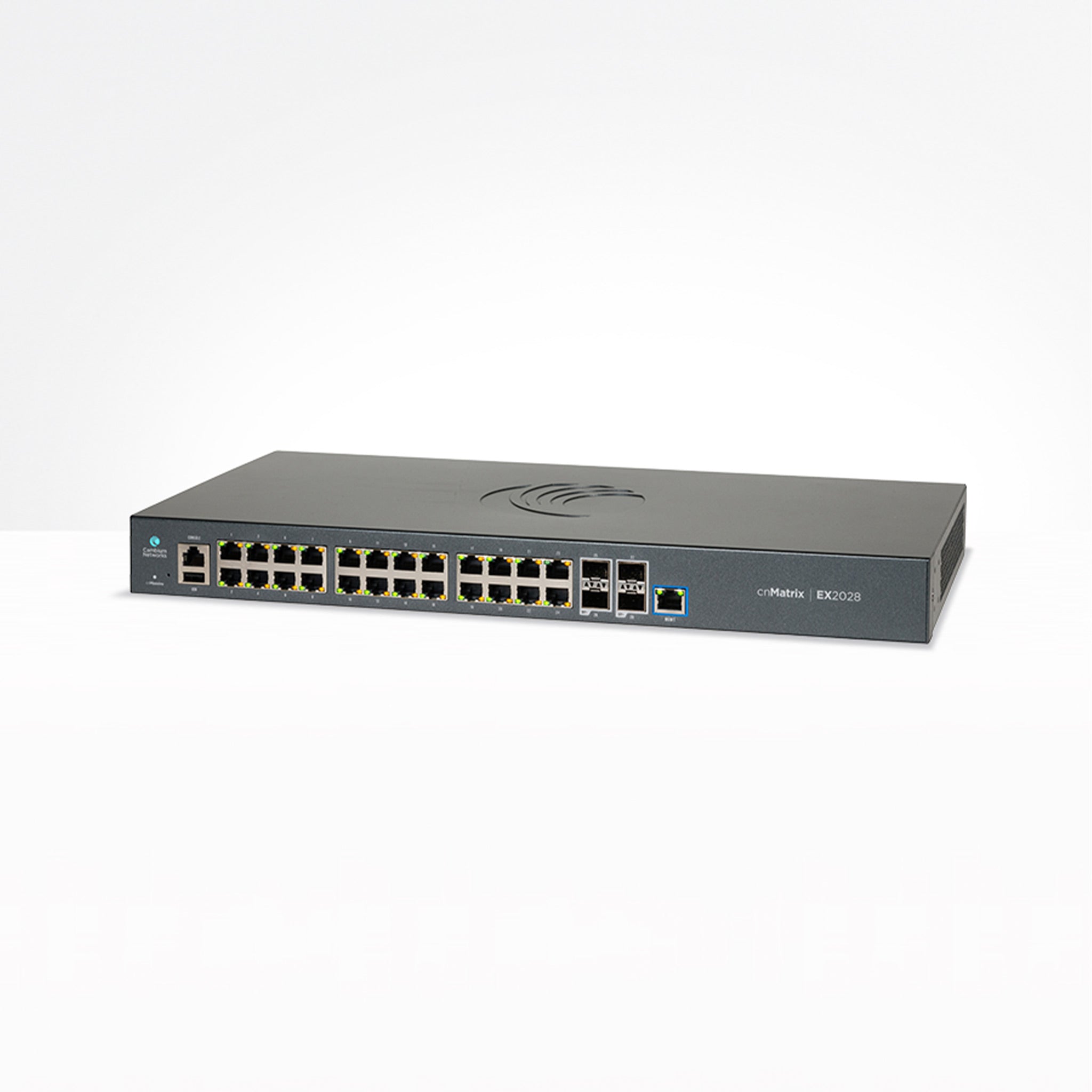 Cambium Networks cnMatrix Intelligent Ethernet Switch EX2028, 24 x 1G and 4 SFP+ fiber ports