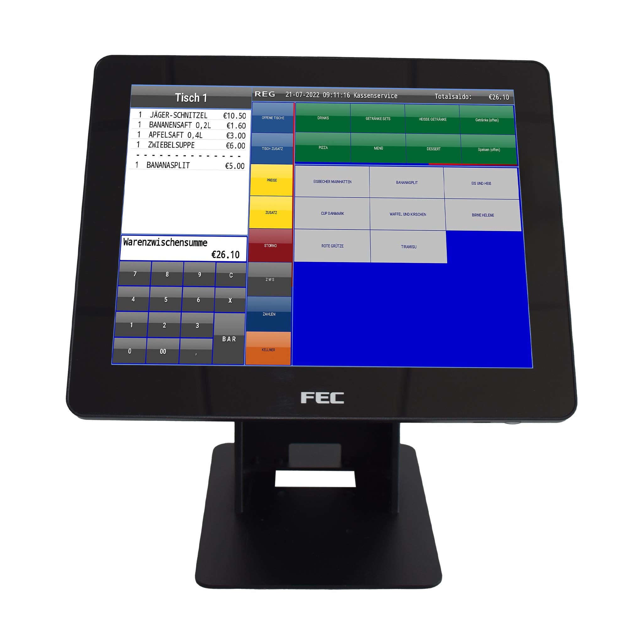 PP1125 Frontasicht mit Software