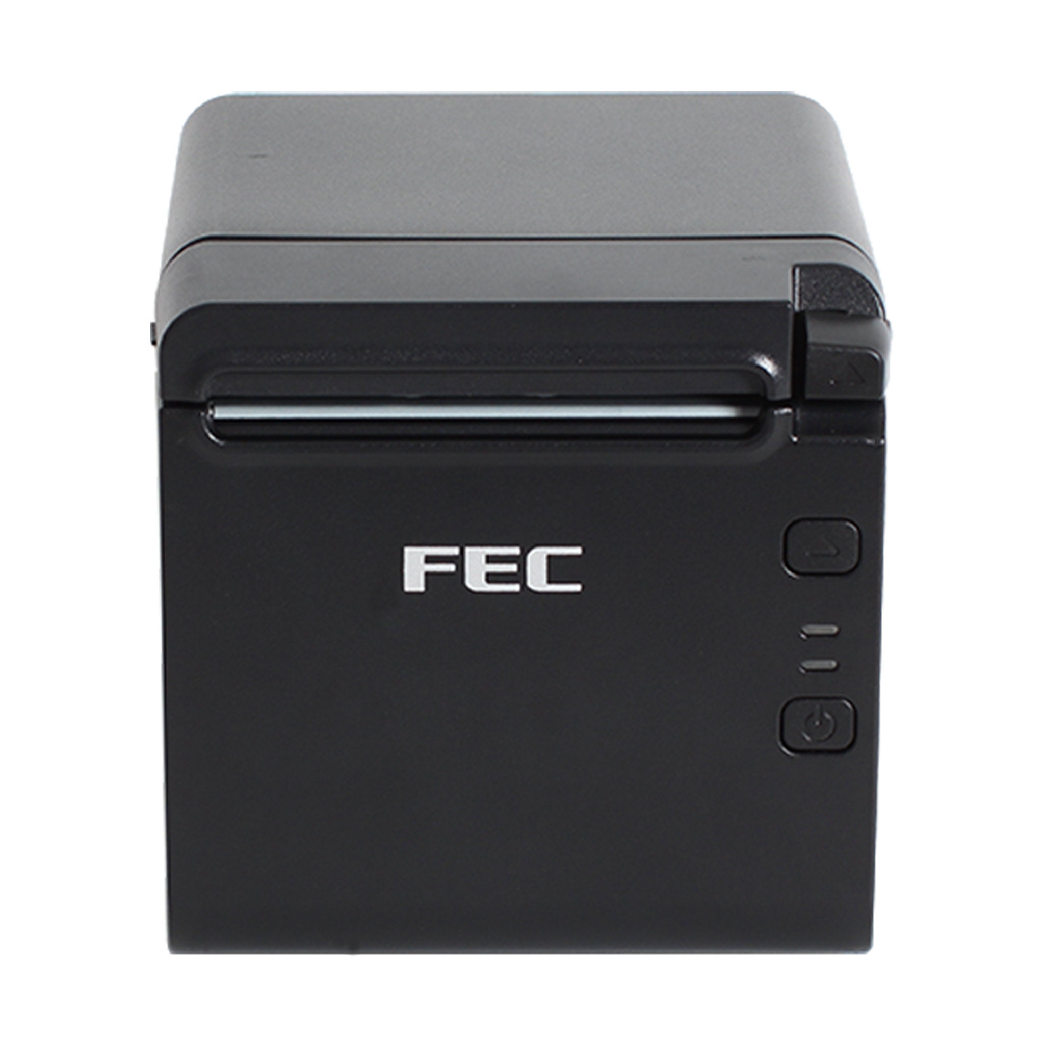 FEC Thermodrucker, schwarz, kompakter POS-Bondrucker mit Tastenfrontansicht