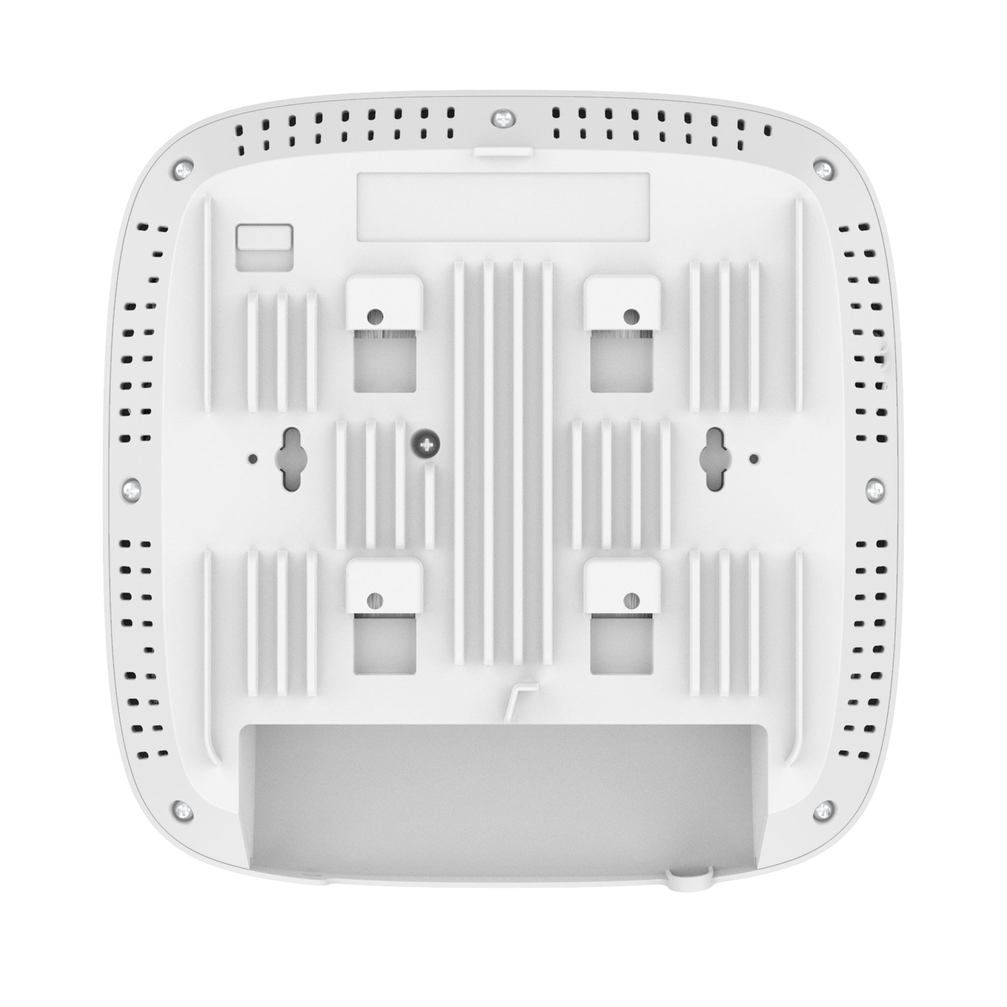 Bottom view of Cambium Networks XV2-2 Indoor Wifi 6 Dualband 2x2 Access Point showing mounting and ventilation details