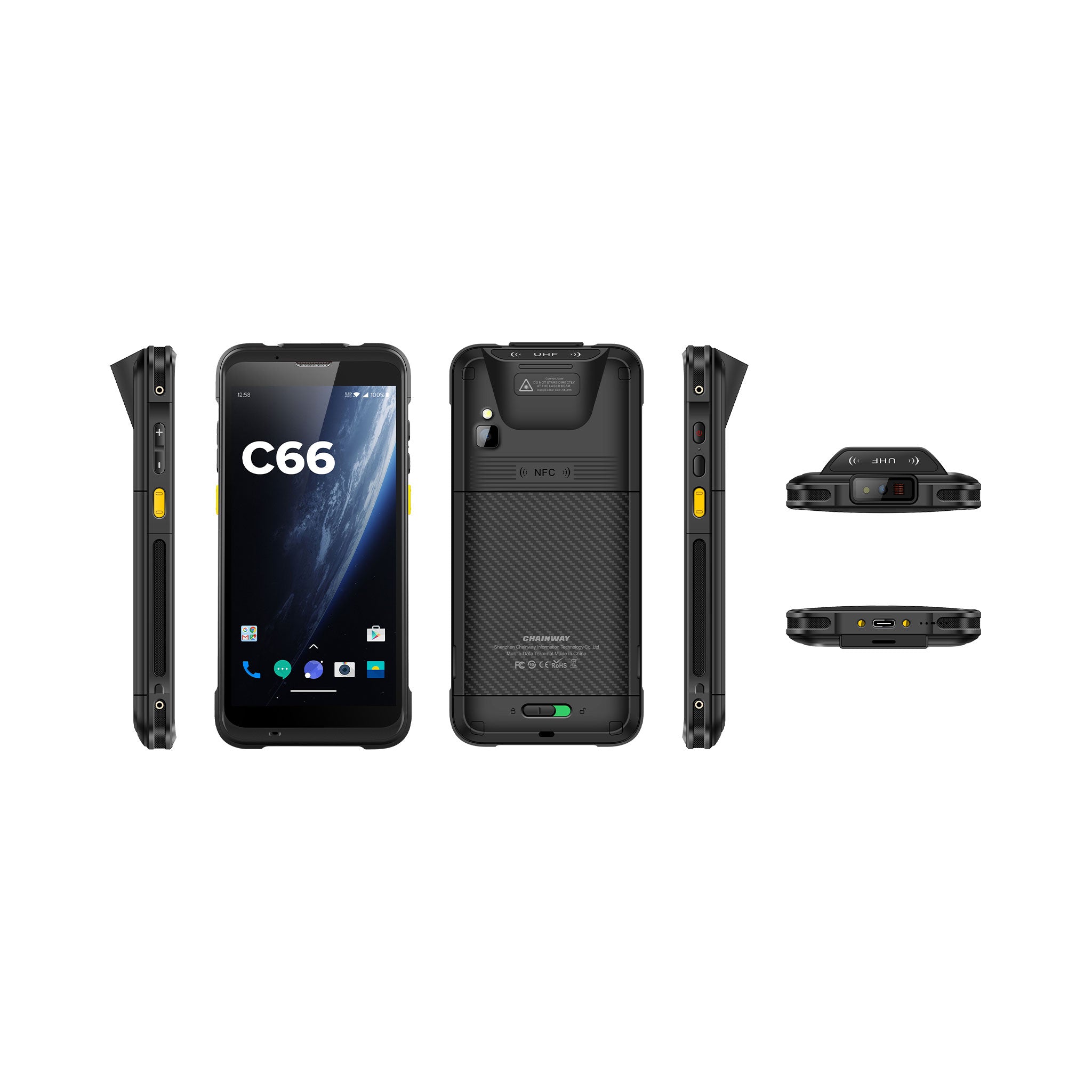 Chainway C66, 5,5" Rugged Handheld-Scanner Android 11, 4GB RAM+64GB SSD, UHF short range