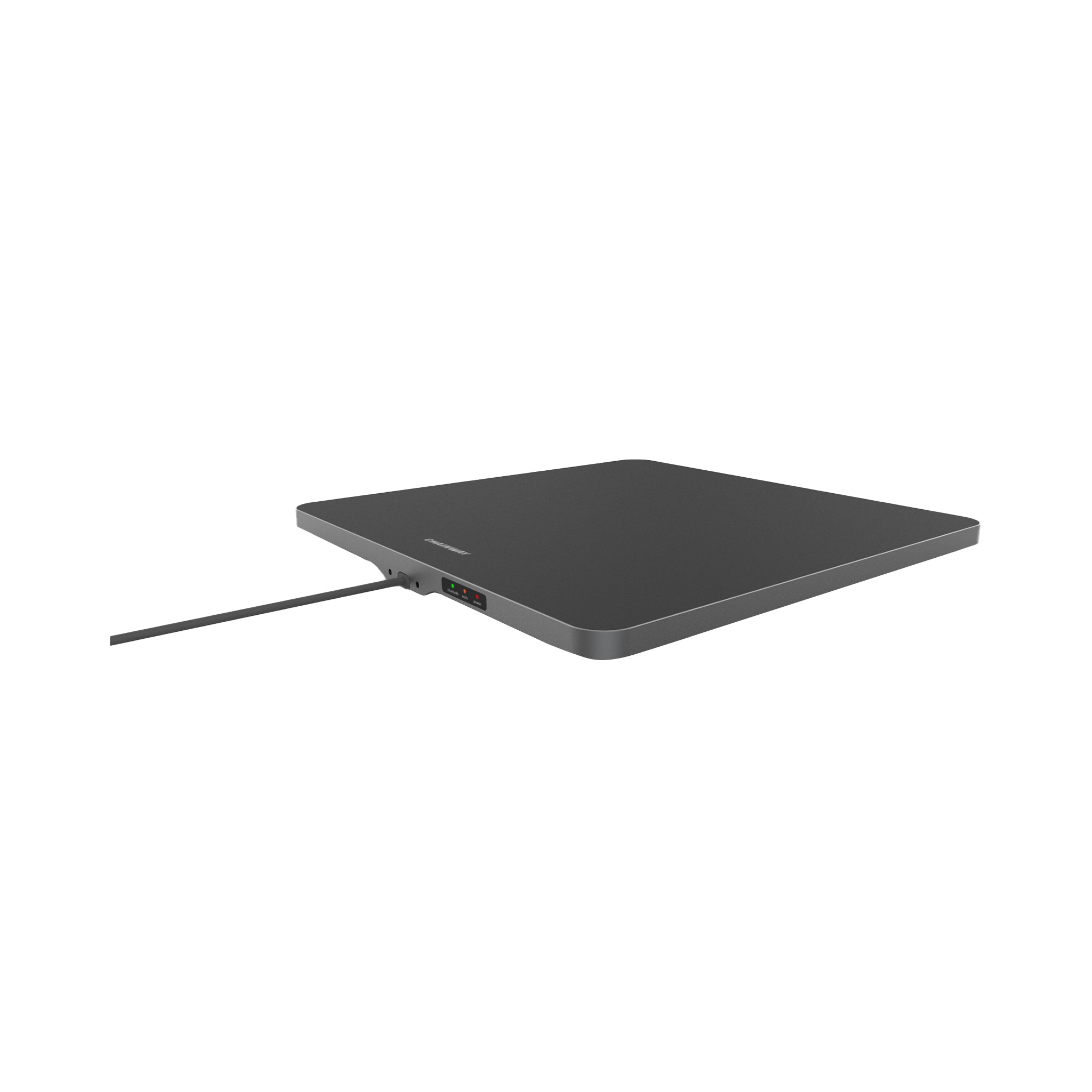 Flache, schwarze RFID-UHF-Lesegerät Chainway R3, seitliche Ansicht, moderner Designstil