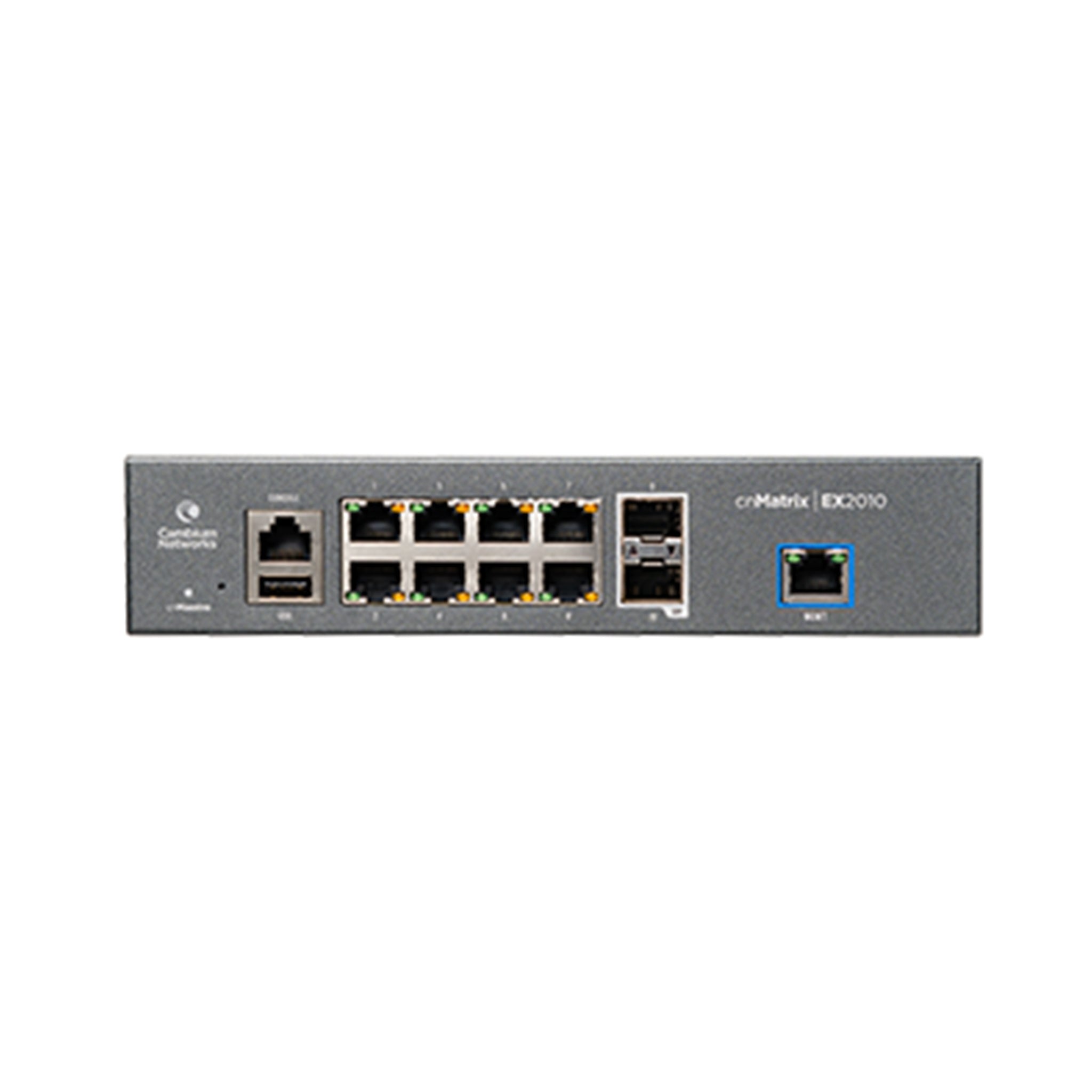 Cambium Networks cnMatrix Intelligent Ethernet Switch EX2010, 8 x 1G and 2 SFP fiber ports