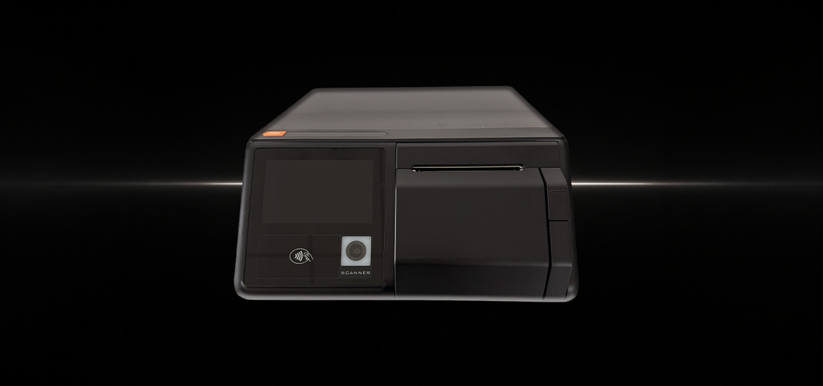FEC MINI POS 115 Customer Display mit schwarz weißer Hintergrnd