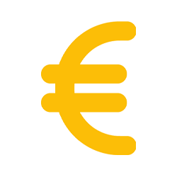 gelbes Euro-Symbol