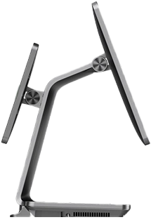 bizTECH NeoSilver seitliche Ansicht mit 2nd Screen