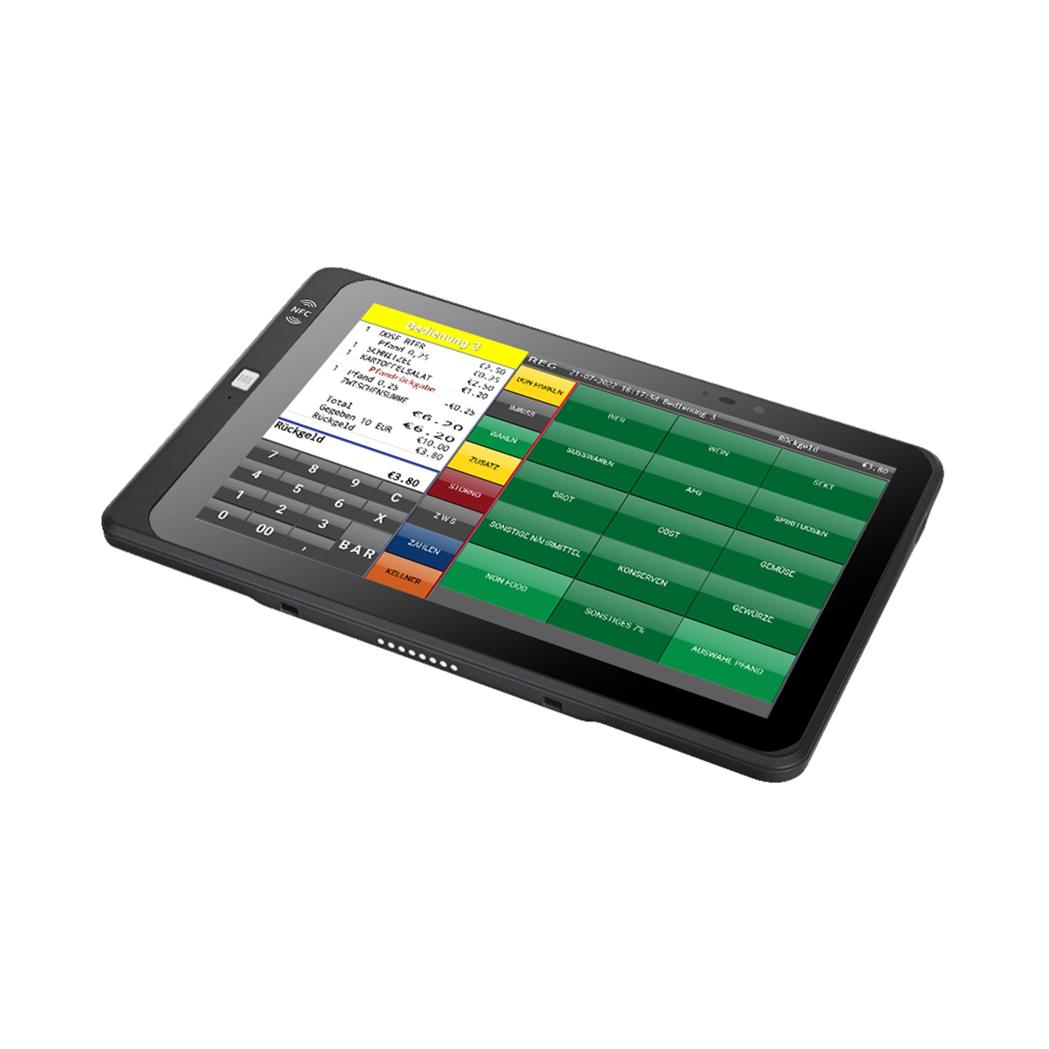 bizTECH PayTab in dynamischer Ansicht mit Software