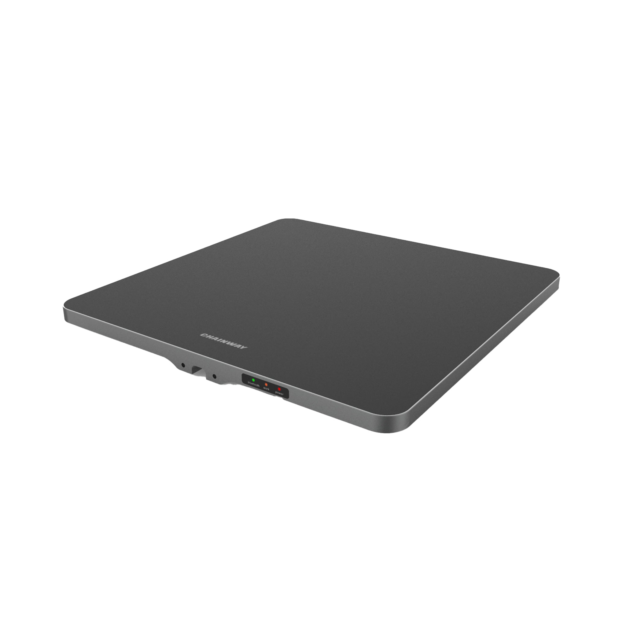 Chainway R3 UHF RFID Leser, flaches schwarzes Lesegerät mit LED-Anzeige auf weißem Hintergrund